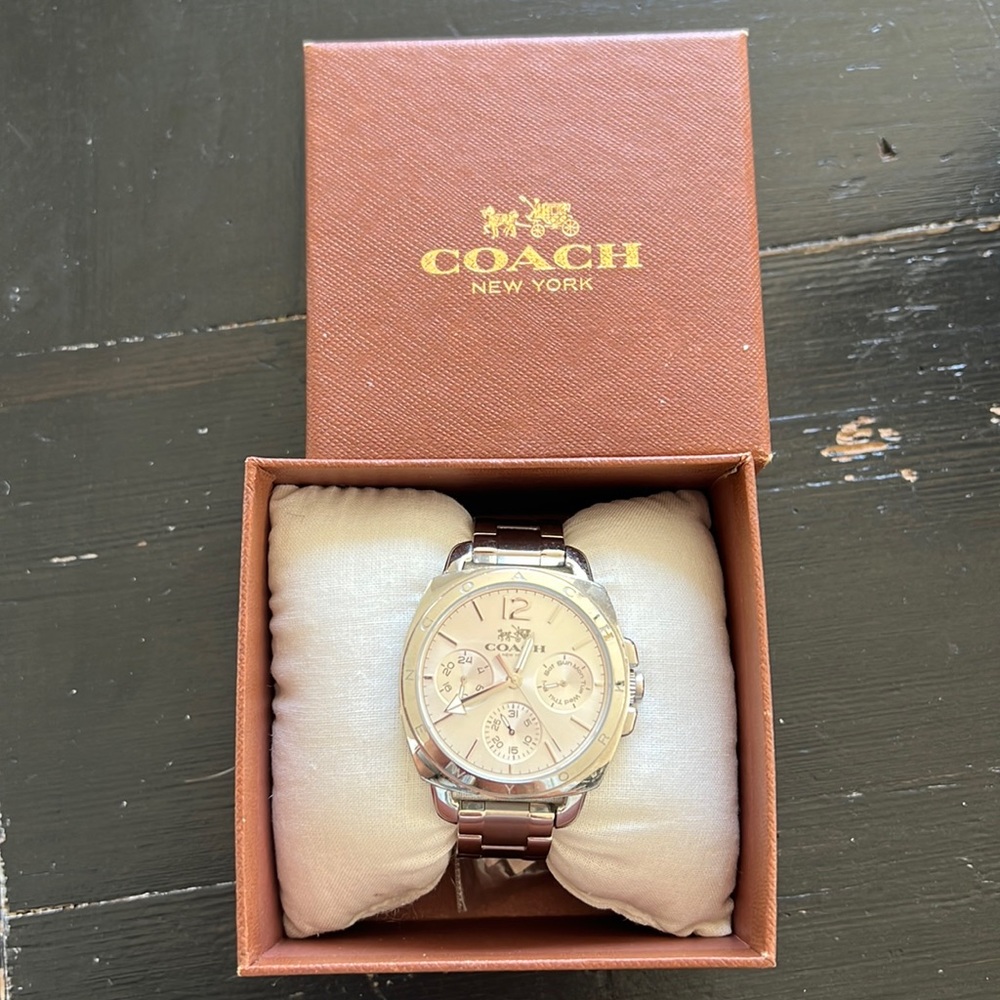 Coach Boyfriend watch in silver